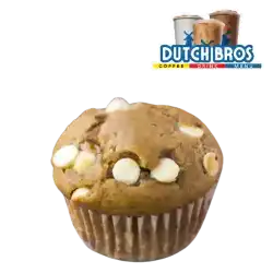 dutch bros pumpkin white chocolate muffin